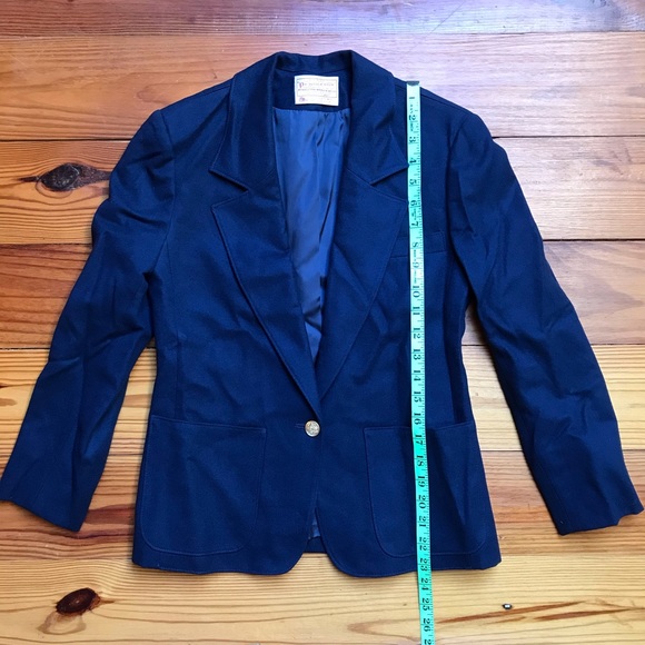 Pendleton Navy Wool Gold Button Blazer, EUC, 0/2 - Picture 9 of 14